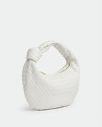 Loovay Colette Gevlochten Hobo Tas met Knoopdetail