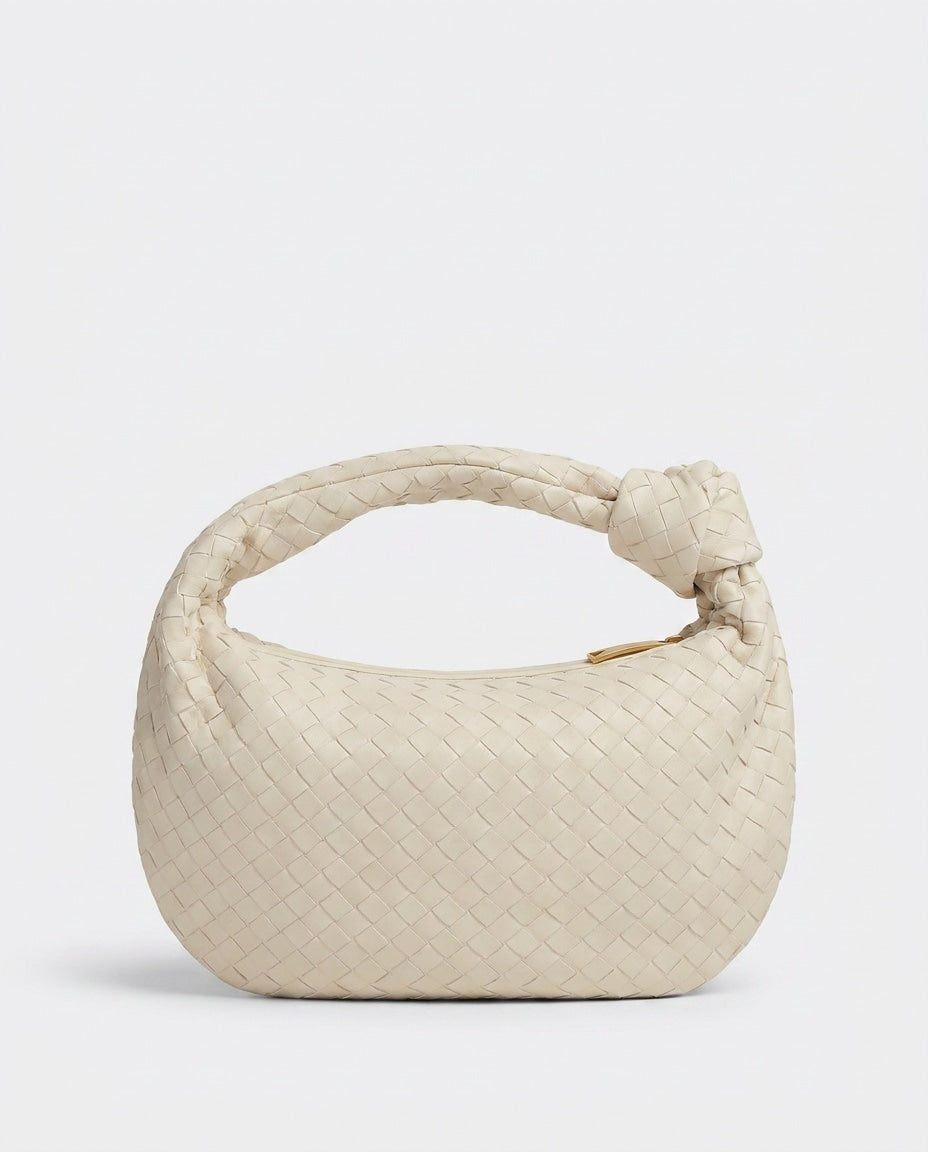 Loovay Colette Gevlochten Hobo Tas met Knoopdetail