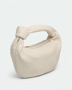 Loovay Colette Gevlochten Hobo Tas met Knoopdetail