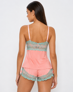 Loovay Amourette Pyjamaset met Contrasterend Kant