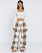 Loovay Damier Teddy Lounge Broek