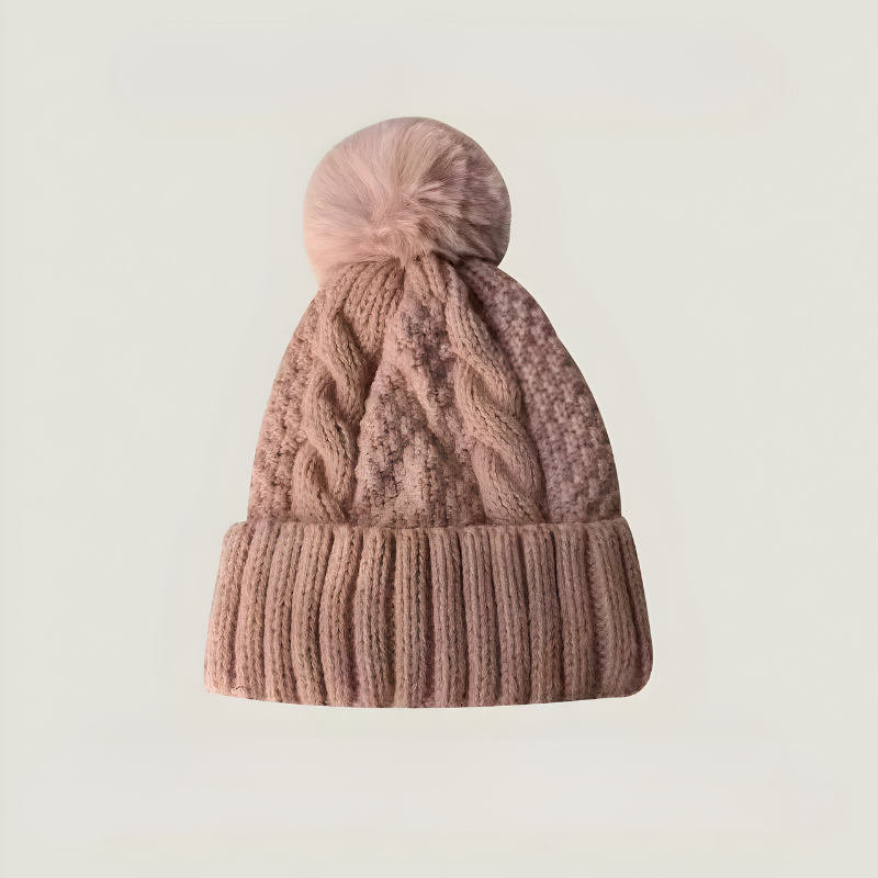 Loovay Oriana Gebreide Muts met Pompon