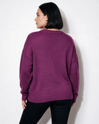 Loovay Rosavienne Kabelgebreide Coltrui, Oversized Pasvorm