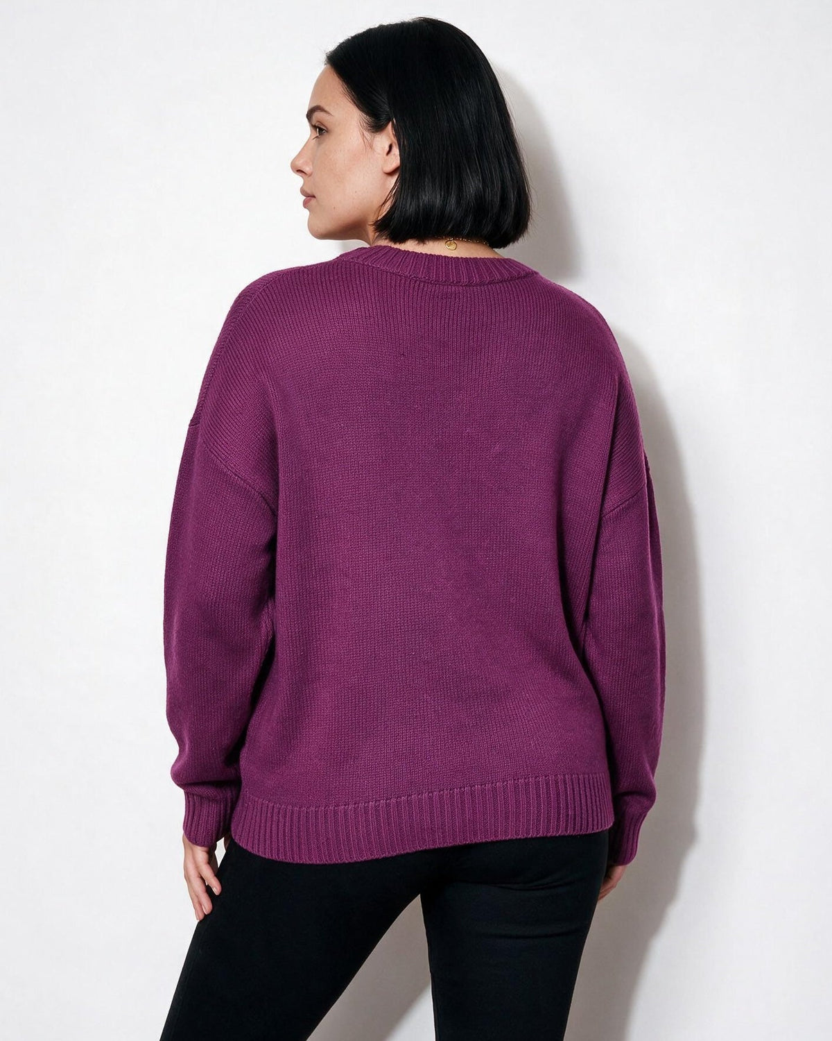 Loovay Rosavienne Kabelgebreide Coltrui, Oversized Pasvorm
