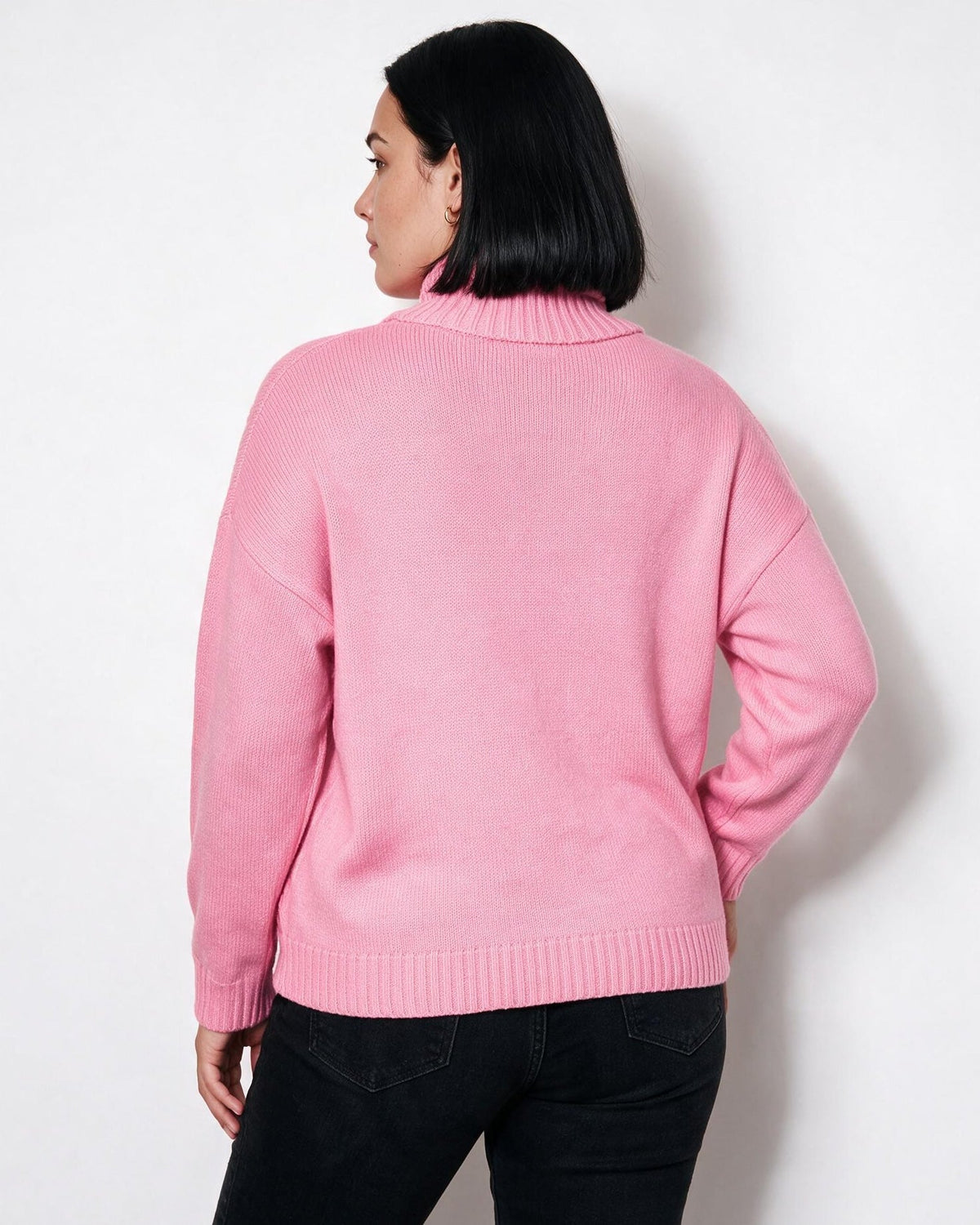 Loovay Rosavienne Kabelgebreide Coltrui, Oversized Pasvorm