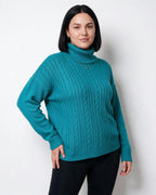 Loovay Rosavienne Kabelgebreide Coltrui, Oversized Pasvorm