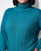 Loovay Rosavienne Kabelgebreide Coltrui, Oversized Pasvorm