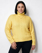 Loovay Rosavienne Kabelgebreide Coltrui, Oversized Pasvorm