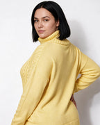 Loovay Rosavienne Kabelgebreide Coltrui, Oversized Pasvorm