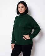 Loovay Rosavienne Kabelgebreide Coltrui, Oversized Pasvorm