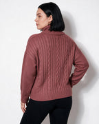 Loovay Rosavienne Kabelgebreide Coltrui, Oversized Pasvorm