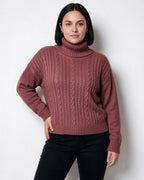 Loovay Rosavienne Kabelgebreide Coltrui, Oversized Pasvorm