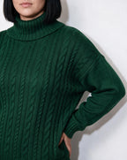 Loovay Rosavienne Kabelgebreide Coltrui, Oversized Pasvorm