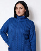 Loovay Rosavienne Kabelgebreide Coltrui, Oversized Pasvorm