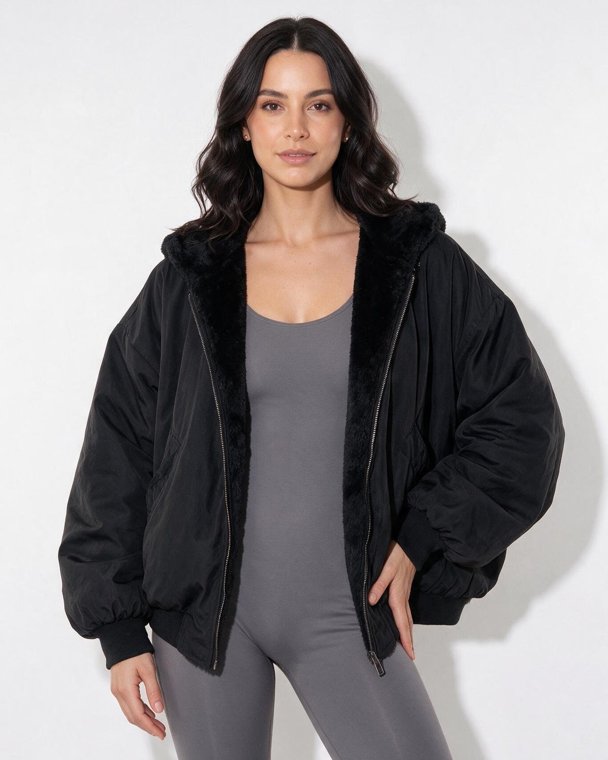 Loovay Nivelle Jas, Oversized Bomberjack met Teddyvoering