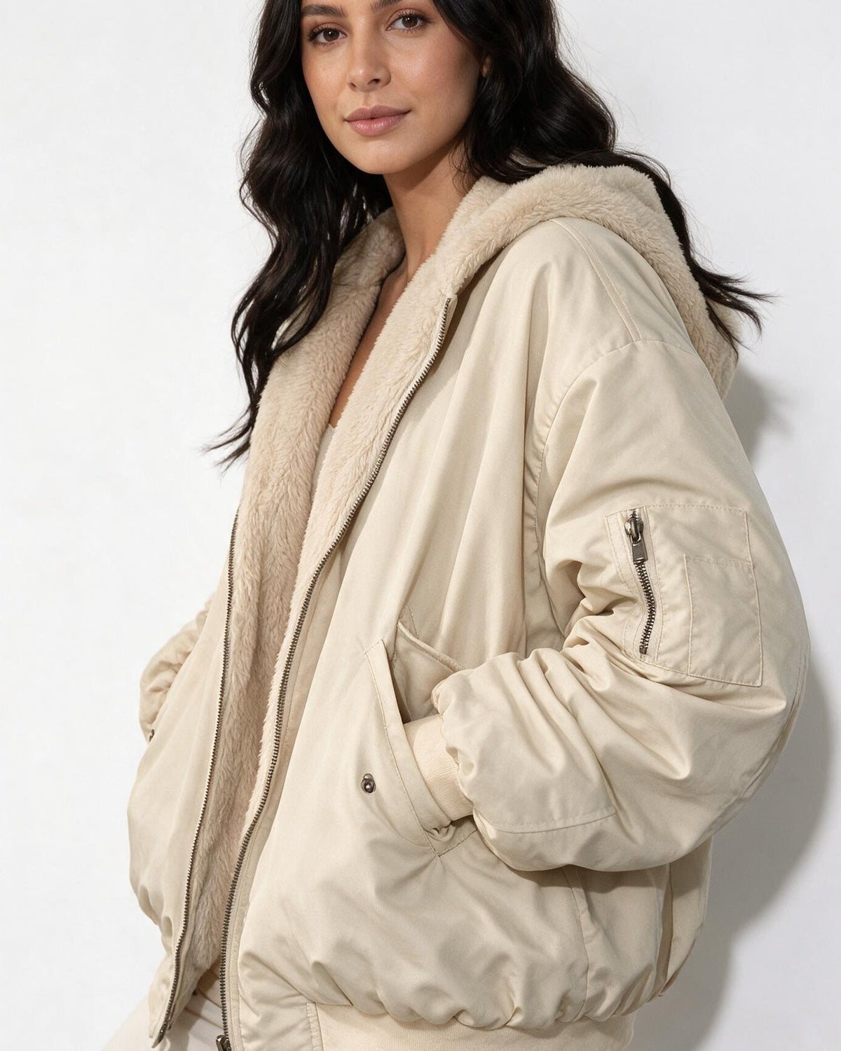 Loovay Nivelle Jas, Oversized Bomberjack met Teddyvoering