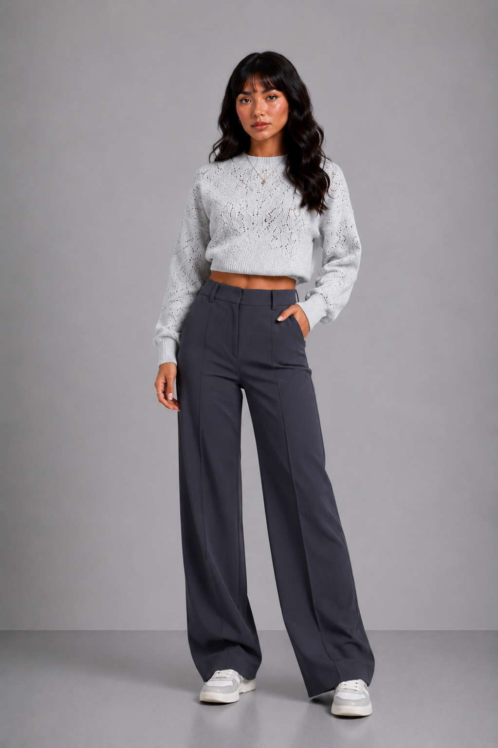 Loovay Norevine Pantalon met Hoge Taille