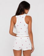 Loovay Amivora Pyjamaset met Hartjesprint en Tanktop