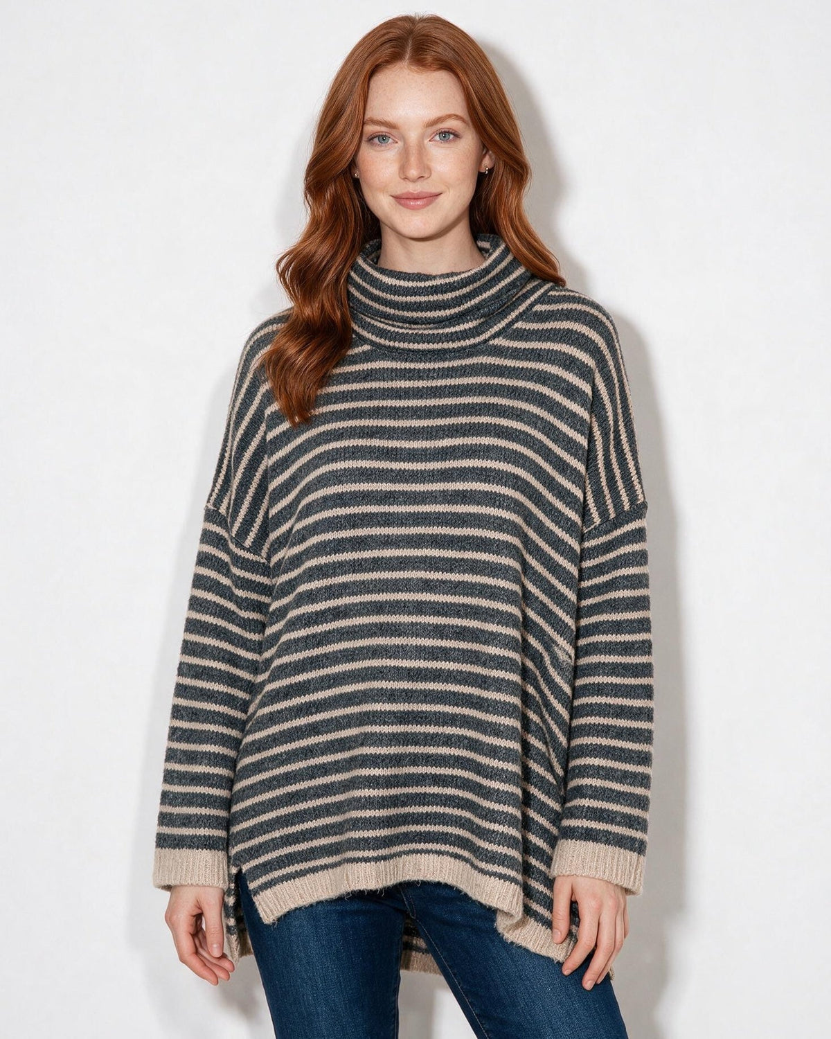 Loovay Marélisse Gestreepte Oversized Coltrui