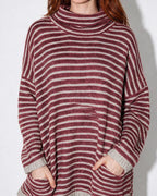 Loovay Marélisse Gestreepte Oversized Coltrui
