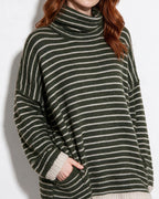 Loovay Marélisse Gestreepte Oversized Coltrui