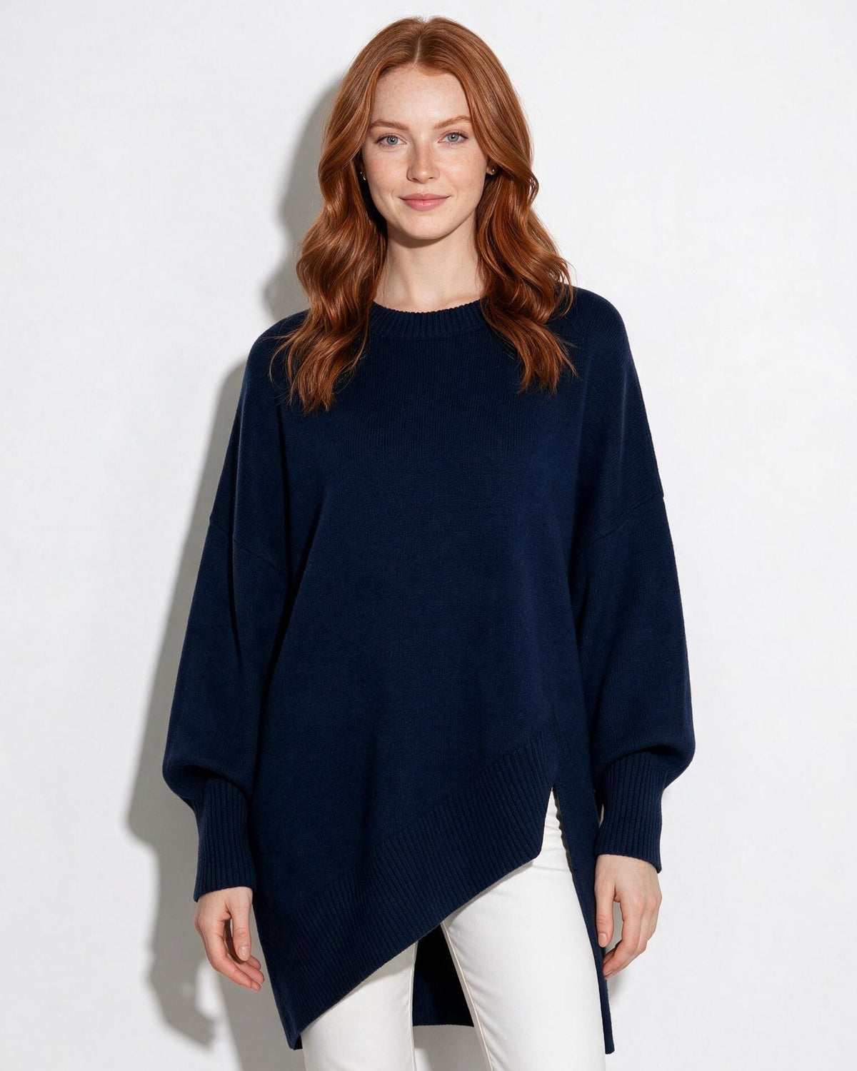 Loovay Noravie Oversized Trui, Asymmetrische Zoom