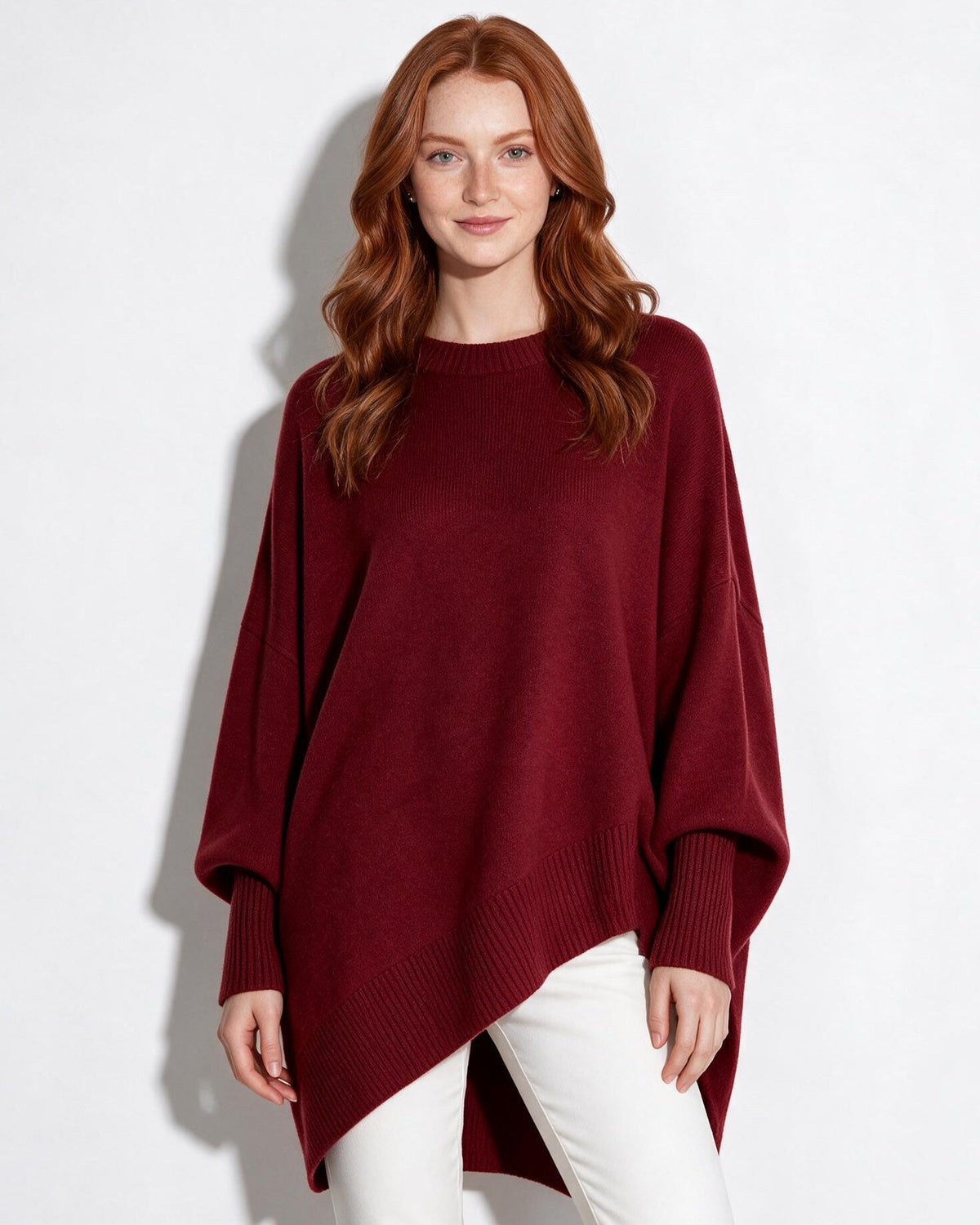 Loovay Noravie Oversized Trui, Asymmetrische Zoom