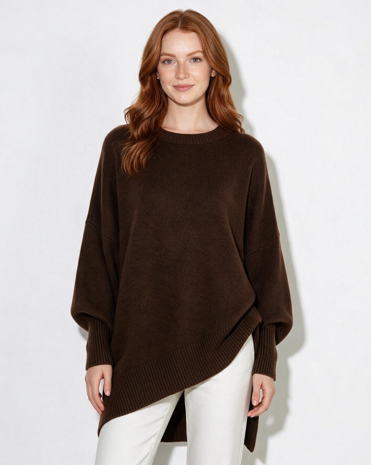 Loovay Noravie Oversized Trui, Asymmetrische Zoom