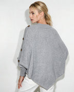 Loovay Valdora Gebreide Ponchotrui met Kabeldetails