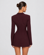 Loovay Audélise Blazer Mini Jurk met Drapering
