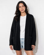 Loovay Cavelle Lang Gebreid Vest, Relaxte Pasvorm