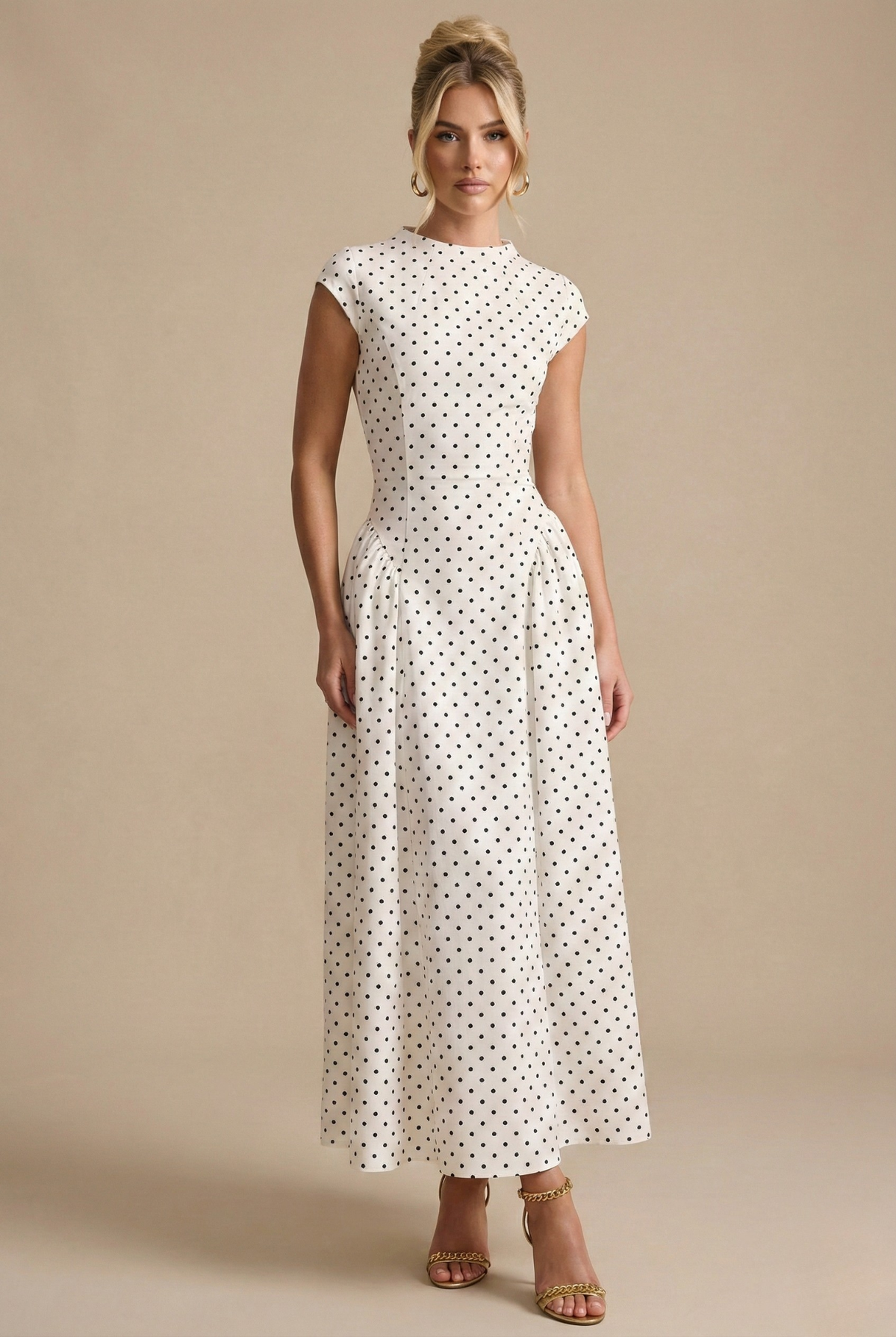 Loovay Adeline Polkadot Maxi Jurk