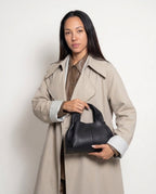 Loovay Rosalie Leren Handtas met Gebogen Handgreep