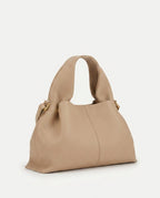 Loovay Rosalie Leren Handtas met Gebogen Handgreep