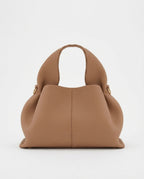 Loovay Rosalie Leren Handtas met Gebogen Handgreep