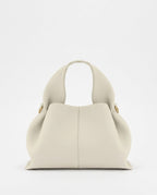 Loovay Rosalie Leren Handtas met Gebogen Handgreep