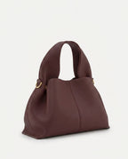 Loovay Rosalie Leren Handtas met Gebogen Handgreep