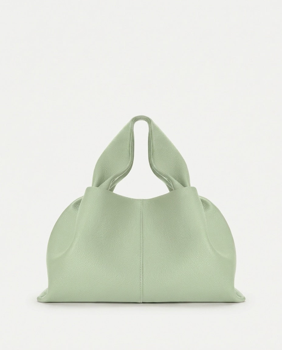 Loovay Rosalie Leren Handtas met Gebogen Handgreep