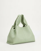 Loovay Rosalie Leren Handtas met Gebogen Handgreep