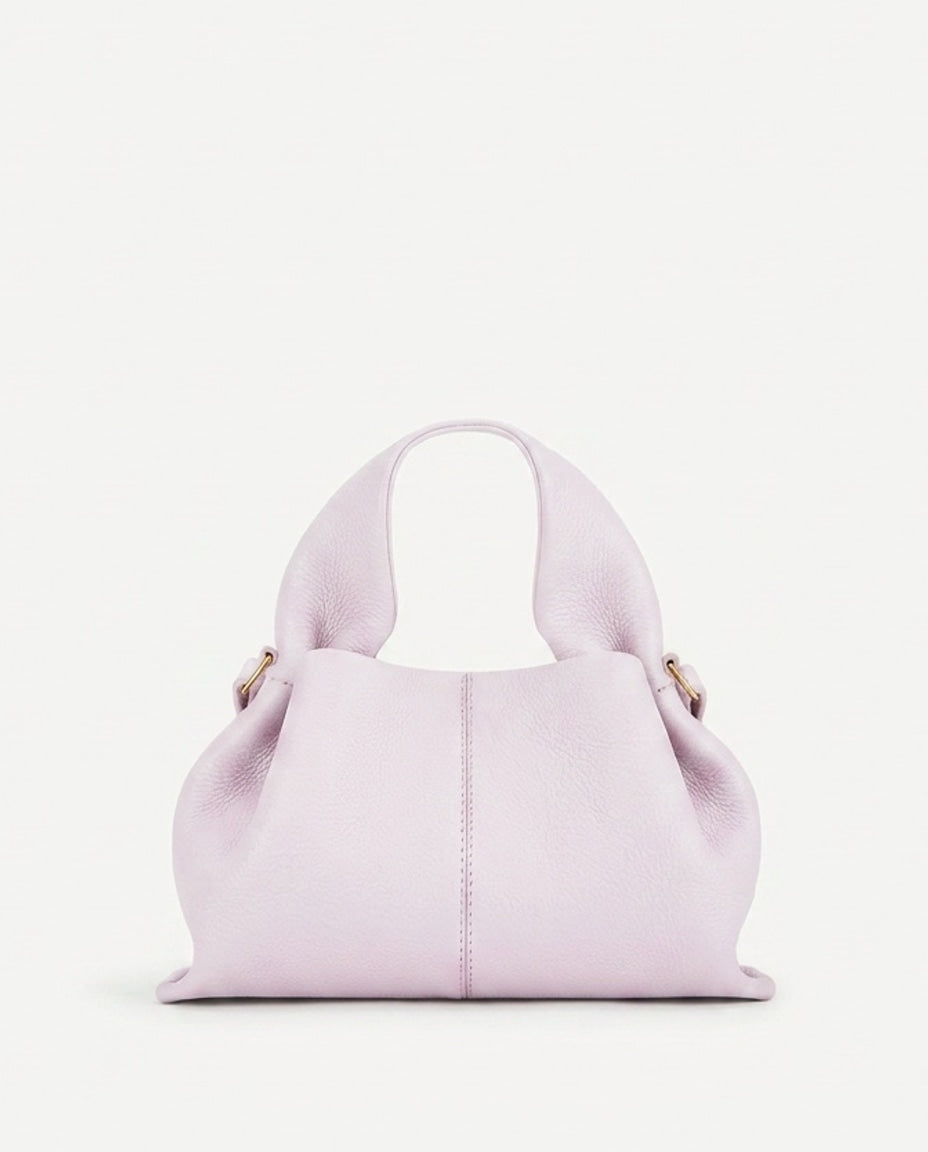 Loovay Rosalie Leren Handtas met Gebogen Handgreep