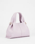 Loovay Rosalie Leren Handtas met Gebogen Handgreep