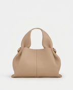 Loovay Rosalie Leren Handtas met Gebogen Handgreep