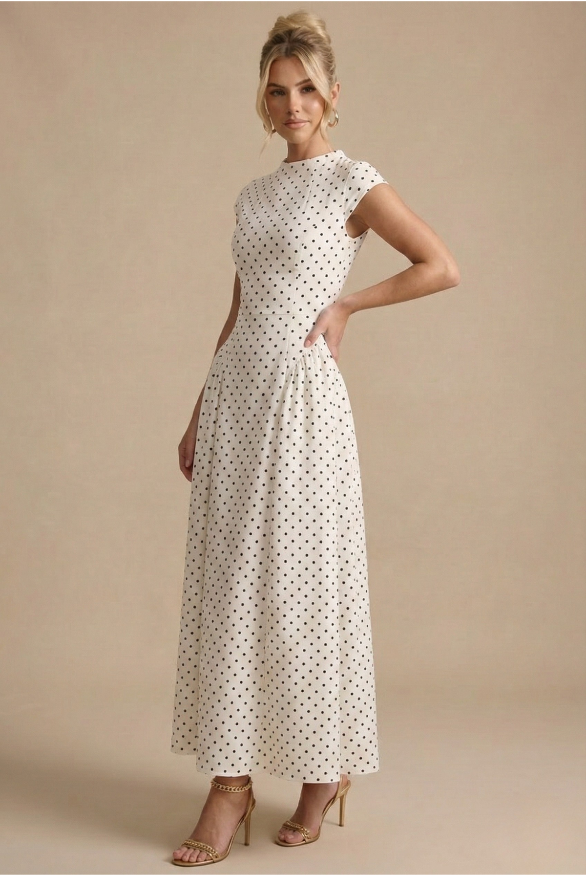 Loovay Adeline Polkadot Maxi Jurk