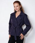 Loovay Marielle Korte Trenchcoat met Ceintuur