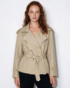 Loovay Marielle Korte Trenchcoat met Ceintuur