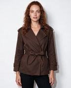 Loovay Marielle Korte Trenchcoat met Ceintuur