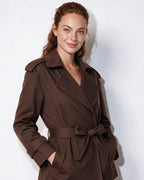 Loovay Marielle Korte Trenchcoat met Ceintuur