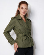Loovay Marielle Korte Trenchcoat met Ceintuur