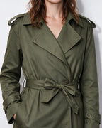 Loovay Marielle Korte Trenchcoat met Ceintuur