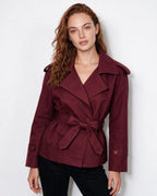Loovay Marielle Korte Trenchcoat met Ceintuur